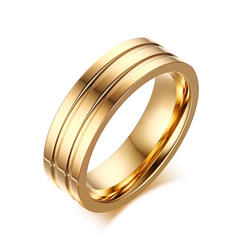 Men's Band Ring Statement Ring Groove Rings Golden Titanium Steel Fashion Wedding Party Jewelry
Men's Band Ring Statement Ring Groove Rings Golden Titanium Steel Fashion Wedding Party Jewelry