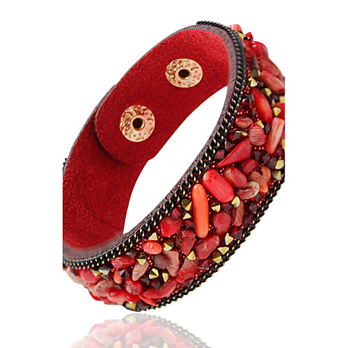 Women's Leather Bracelet Personalized Alloy Bracelet Jewelry Red / Green / Blue For Daily Casual
Women's Leather Bracelet Personalized Alloy Bracelet Jewelry Red / Green / Blue For Daily Casual