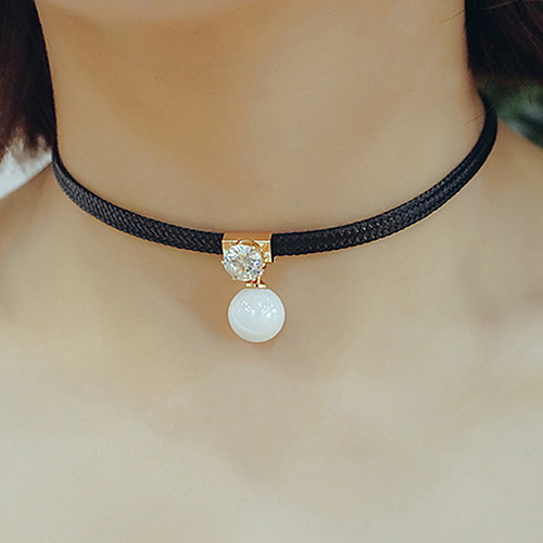 Women's Choker Necklace Pendant Necklace Personalized Vintage Party Adjustable Pearl Leather Black Necklace Jewelry For Daily Casual
Women's Choker Necklace Pendant Necklace Personalized Vintage Party Adjustable Pearl Leather Black Necklace Jewelry For Daily Casual