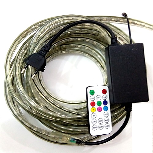 4м RGB контроллеры 240 светодиоды 5050 SMD RGB Пульт управления / Можно резать / Водонепроницаемый 220 V контроллеры таймеры блоки управления