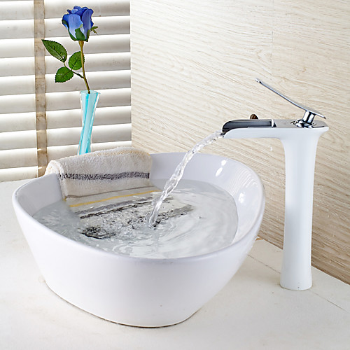 Bathroom Sink Faucet - Waterfall Painted Finishes Centerset Single Handle One HoleBath Taps
Bathroom Sink Faucet - Waterfall Painted Finishes Centerset Single Handle One HoleBath Taps