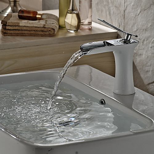 Bathroom Sink Faucet - Waterfall Chrome Centerset Single Handle One HoleBath Taps
Bathroom Sink Faucet - Waterfall Chrome Centerset Single Handle One HoleBath Taps