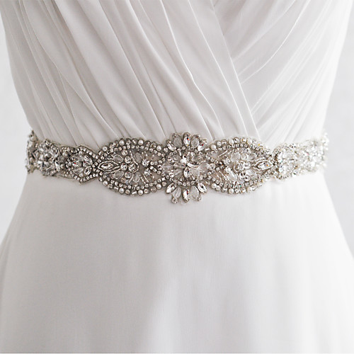 Satin Wedding Party / Evening Sash With Rhinestone Beading Sequin Imitation Pearl Women's Sashes
Satin Wedding Party / Evening Sash With Rhinestone Beading Sequin Imitation Pearl Women's Sashes