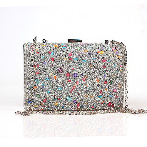 Women's Crystal / Rhinestone / Acrylic Jewels Poly urethane / PU Evening Bag Rhinestone Crystal Evening Bags Solid Colored Black / Golden / Silver
Women's Crystal / Rhinestone / Acrylic Jewels Poly urethane / PU Evening Bag Rhinestone Crystal Evening Bags Solid Colored Black / Golden / Silver