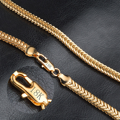 Men's Chain Necklace Gold Plated Fashion Golden Necklace Jewelry For Wedding Party Daily Casual
Men's Chain Necklace Gold Plated Fashion Golden Necklace Jewelry For Wedding Party Daily Casual