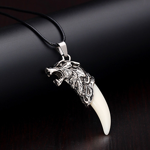 Men's Lanyards Pendant Necklace Animal Wolf Personalized Dangling Fashion Alloy Black / White Necklace Jewelry For Daily Casual
Men's Lanyards Pendant Necklace Animal Wolf Personalized Dangling Fashion Alloy Black / White Necklace Jewelry For Daily Casual