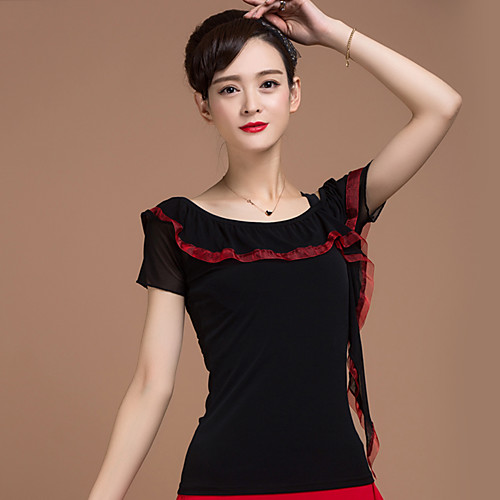 Ballroom Dance Tops Women's Performance Milk Fiber Splicing Short Sleeves Natural Top
Ballroom Dance Tops Women's Performance Milk Fiber Splicing Short Sleeves Natural Top