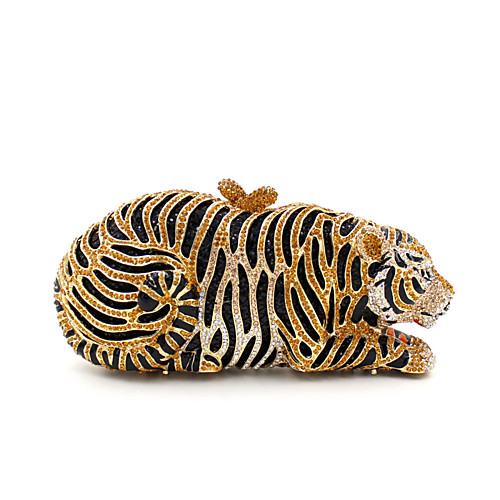 Women's Crystal / Rhinestone Metal Evening Bag Rhinestone Crystal Evening Bags Animal Coffee / Black / White / Golden
Women's Crystal / Rhinestone Metal Evening Bag Rhinestone Crystal Evening Bags Animal Coffee / Black / White / Golden