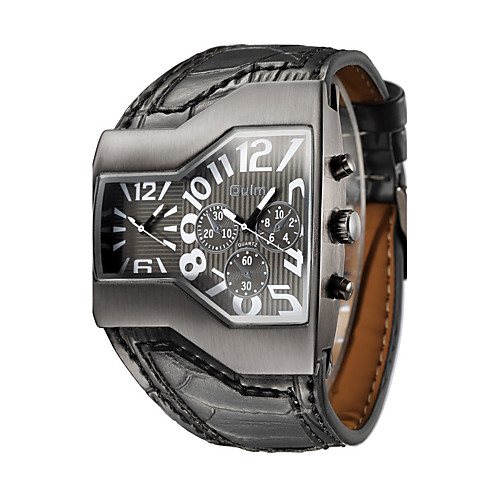 Men's Fashion Watch Military Watch Wrist Watch Quartz Genuine Leather Black Dual Time Zones Analog Vintage Casual - Red Blue Black / Silver
Men's Fashion Watch Military Watch Wrist Watch Quartz Genuine Leather Black Dual Time Zones Analog Vintage Casual - Red Blue Black / Silver