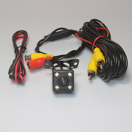 Car Parking Rear View Camera 4 LED Night Vision Waterproof HD CCD Wire 170° 1PCS