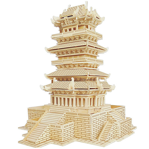 

Wooden Puzzle Famous buildings Chinese Architecture House Professional Level Wooden 1pcs Kid's Boys' Gift