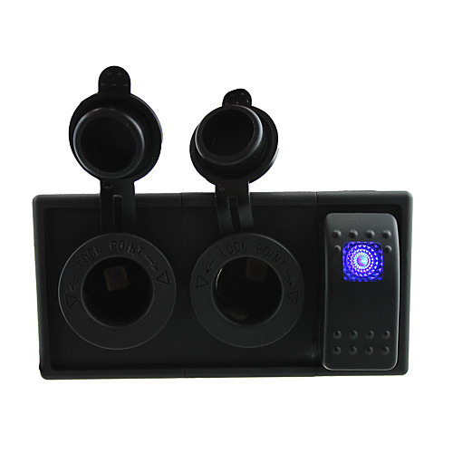 DC 12V / 24v две электрические розетки с Кулисный перемычек и держатель корпуса
DC 12V / 24v две электрические розетки с Кулисный перемычек и держатель корпуса