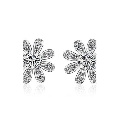 

Women's AAA Cubic Zirconia Stud Earrings Drop Earrings Sterling Silver Earrings Jewelry Silver For Wedding Party Daily Casual 1pc