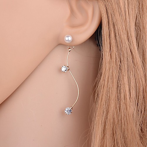 Women's Crystal Stud Earrings Pearl Rhinestone Imitation Diamond Earrings Jewelry Gold / Silver For Daily Casual
Women's Crystal Stud Earrings Pearl Rhinestone Imitation Diamond Earrings Jewelry Gold / Silver For Daily Casual