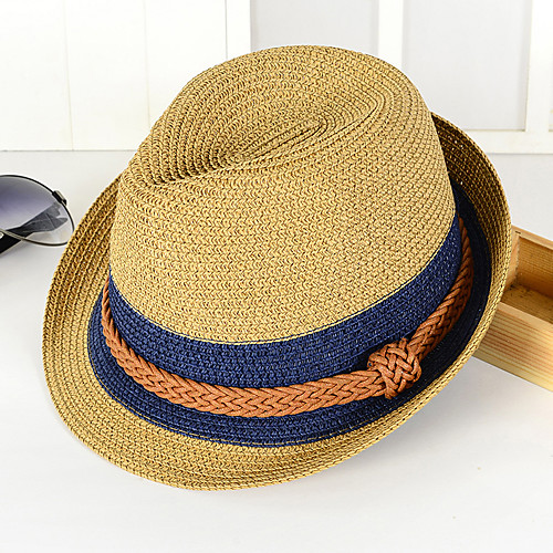 Unisex Holiday Straw Bucket Hat Straw Hat Sun Hat-Color Block Summer Brown Navy Blue Khaki
Unisex Holiday Straw Bucket Hat Straw Hat Sun Hat-Color Block Summer Brown Navy Blue Khaki