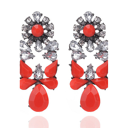 Women's Crystal Drop Earrings Crystal Earrings Flower Geometric Jewelry Hot Pink / Red / Green For Party Daily Casual
Women's Crystal Drop Earrings Crystal Earrings Flower Geometric Jewelry Hot Pink / Red / Green For Party Daily Casual