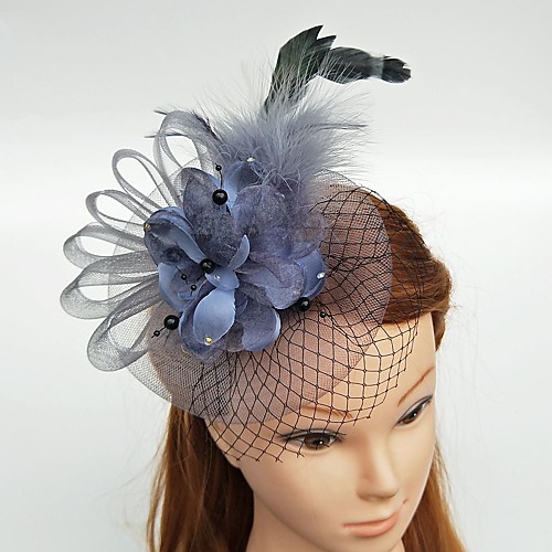 Tulle / Feather / Net Fascinators / Hats / Headwear with Floral 1pc Wedding / Special Occasion Headpiece
Tulle / Feather / Net Fascinators / Hats / Headwear with Floral 1pc Wedding / Special Occasion Headpiece