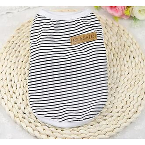 Собака Футболка Жилет Одежда для собак В полоску Черный Оранжевый Светло-синий Хлопок Костюм Для домашних животных Муж. Жен. 
Собака Футболка Жилет Одежда для собак В полоску Черный Оранжевый Светло-синий Хлопок Костюм Для домашних животных Муж. Жен.