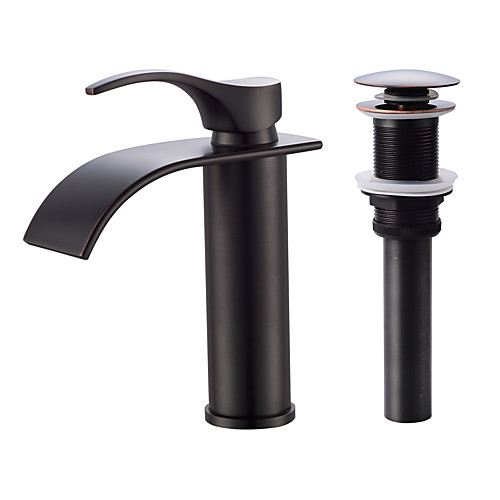 Faucet Set - Waterfall Oil-rubbed Bronze Centerset Single Handle One HoleBath Taps / Brass
Faucet Set - Waterfall Oil-rubbed Bronze Centerset Single Handle One HoleBath Taps / Brass