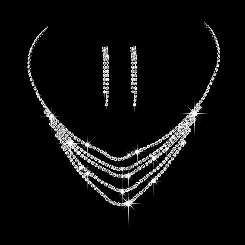 Women's AAA Cubic Zirconia Drop Earrings Choker Necklace Bridal Jewelry Sets Fashion Elegant Cubic Zirconia Silver Earrings Jewelry Silver For Wedding Party Engagement
Women's AAA Cubic Zirconia Drop Earrings Choker Necklace Bridal Jewelry Sets Fashion Elegant Cubic Zirconia Silver Earrings Jewelry Silver For Wedding Party Engagement