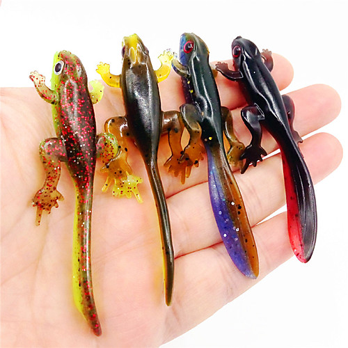 4 pcs Лягушка / Shad Пластик / кремнийорганическая резина Морское рыболовство / Ловля нахлыстом / Ловля на приманку / Спиннинг / Ловля на крючок / Пресноводная рыбалка / Ловля карпа