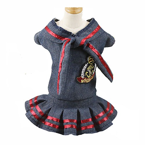 Cat Dog Dress Tuxedo Dog Clothes British Dark Blue Denim Costume For Spring & Fall Summer Women's Party Cowboy Casual / Daily
Cat Dog Dress Tuxedo Dog Clothes British Dark Blue Denim Costume For Spring & Fall Summer Women's Party Cowboy Casual / Daily