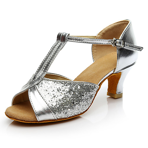 Women's Dance Shoes Silk Latin Shoes Heel Customized Heel Customizable Black / Silver / Performance
Women's Dance Shoes Silk Latin Shoes Heel Customized Heel Customizable Black / Silver / Performance