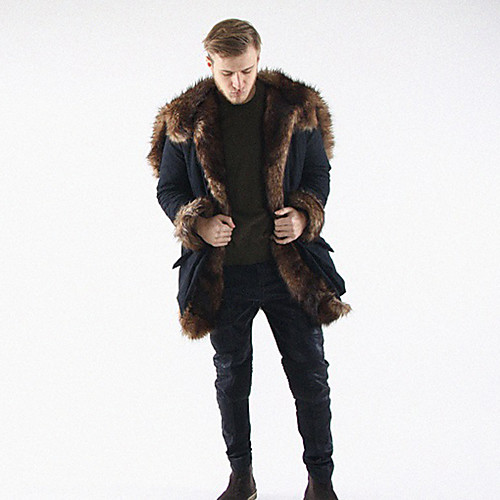 Men's Daily / Work / Weekend Winter Long Fur Coat, Solid Colored Shawl Lapel Long Sleeve Faux Fur / Fox Fur / Raccoon Fur Black / Loose
Men's Daily / Work / Weekend Winter Long Fur Coat, Solid Colored Shawl Lapel Long Sleeve Faux Fur / Fox Fur / Raccoon Fur Black / Loose