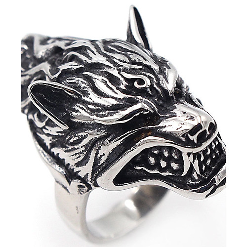 Men's Stainless Steel Wolf Punk Gothic Hip-Hop Ring Jewelry Silver For Halloween Stage Club 7 / 8 / 9 / 10 / 11
Men's Stainless Steel Wolf Punk Gothic Hip-Hop Ring Jewelry Silver For Halloween Stage Club 7 / 8 / 9 / 10 / 11
