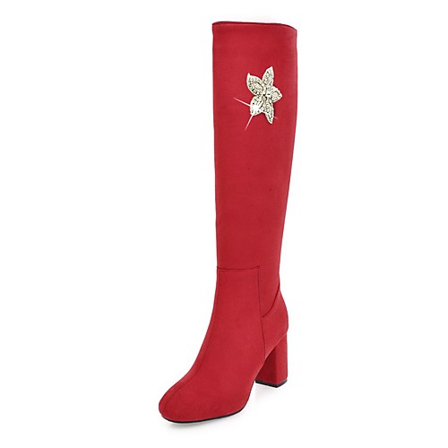 Women's Boots Knee High Boots Chunky Heel Round Toe Rhinestone / Zipper Synthetics Knee High Boots Riding Boots / Fashion Boots Fall / Winter Black / Red / Dark Blue / Party & Evening
Women's Boots Knee High Boots Chunky Heel Round Toe Rhinestone / Zipper Synthetics Knee High Boots Riding Boots / Fashion Boots Fall / Winter Black / Red / Dark Blue / Party & Evening
