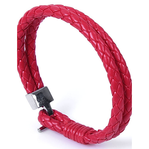 Men's Women's Wrap Bracelet Leather Bracelet Rope Double woven Simple Style Fashion Leather Bracelet Jewelry Brown / Red / Blue For Casual School
Men's Women's Wrap Bracelet Leather Bracelet Rope Double woven Simple Style Fashion Leather Bracelet Jewelry Brown / Red / Blue For Casual School