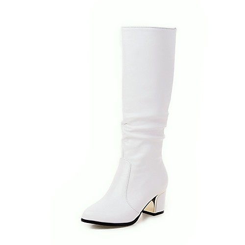 Women's Boots Chunky Heel Round Toe Faux Leather Mid-Calf Boots Fashion Boots Winter White / Black / EU40
Women's Boots Chunky Heel Round Toe Faux Leather Mid-Calf Boots Fashion Boots Winter White / Black / EU40