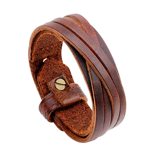 Men's Leather Bracelet Statement Rock Hip-Hop Oversized Bracelet Jewelry Black / Brown For Daily Casual
Men's Leather Bracelet Statement Rock Hip-Hop Oversized Bracelet Jewelry Black / Brown For Daily Casual