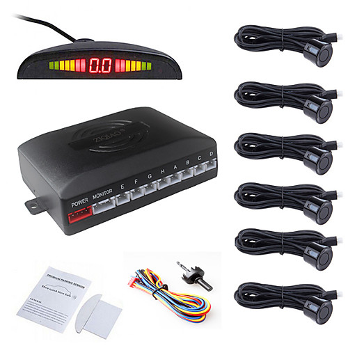 ZIQIAO Car Auto Park Tronic LED Parking Sensor With 6 Sensors Reverse Backup Car Parking Radar Monitor Detector System Backlight Display
ZIQIAO Car Auto Park Tronic LED Parking Sensor With 6 Sensors Reverse Backup Car Parking Radar Monitor Detector System Backlight Display