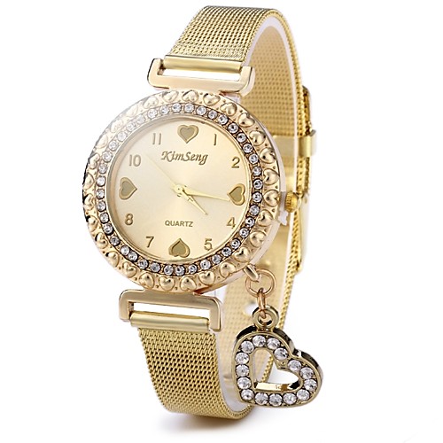 Women's Pave Watch Diamond Watch Gold Watch Quartz Stainless Steel Gold Casual Watch Analog Ladies Sparkle Heart shape Casual Fashion - Gold
Women's Pave Watch Diamond Watch Gold Watch Quartz Stainless Steel Gold Casual Watch Analog Ladies Sparkle Heart shape Casual Fashion - Gold