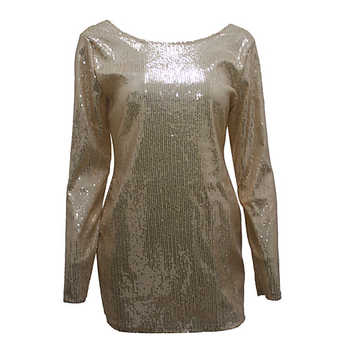 Women's Sequins Daily Club Flare Sleeve Bodycon Dress - Color Block Sequins Spring Gold M L XL
Women's Sequins Daily Club Flare Sleeve Bodycon Dress - Color Block Sequins Spring Gold M L XL