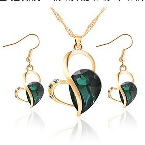 Women's Crystal Drop Earrings Necklace Heart Classic Fashion Crystal Imitation Diamond Earrings Jewelry Green / Blue For Daily
Women's Crystal Drop Earrings Necklace Heart Classic Fashion Crystal Imitation Diamond Earrings Jewelry Green / Blue For Daily