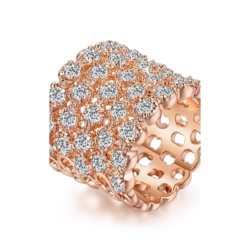 Women's Eternity Band Ring Cubic Zirconia One-piece Suit Rose Gold Cubic Zirconia Gold Plated Round Geometric Vintage Elegant Wedding Evening Party Jewelry
Women's Eternity Band Ring Cubic Zirconia One-piece Suit Rose Gold Cubic Zirconia Gold Plated Round Geometric Vintage Elegant Wedding Evening Party Jewelry