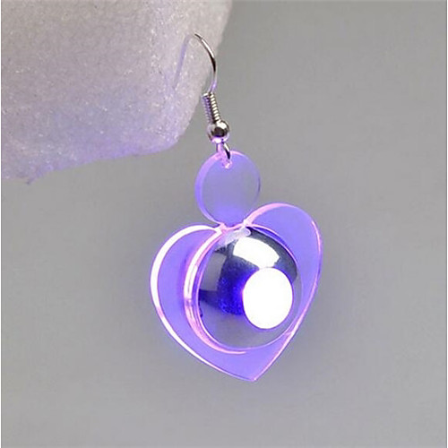Women's Drop Earrings Heart Fashion Luminous Earrings Jewelry Purple / Green For Street Going out One-piece Suit
Women's Drop Earrings Heart Fashion Luminous Earrings Jewelry Purple / Green For Street Going out One-piece Suit