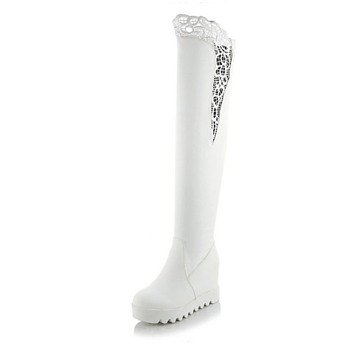 Women's Boots Over-The-Knee Boots Wedge Heel Round Toe Fleece / Customized Materials Thigh-high Boots Novelty Spring / Fall Black / White / Wedding / EU40
Women's Boots Over-The-Knee Boots Wedge Heel Round Toe Fleece / Customized Materials Thigh-high Boots Novelty Spring / Fall Black / White / Wedding / EU40