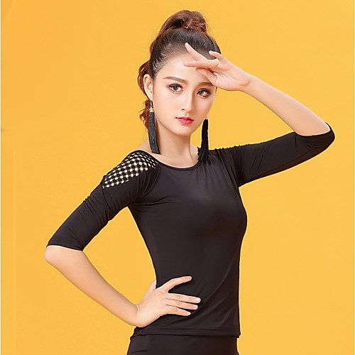 Ballroom Dance Tops Women's Performance Ice Silk Plaid Half Sleeves Natural Top
Ballroom Dance Tops Women's Performance Ice Silk Plaid Half Sleeves Natural Top