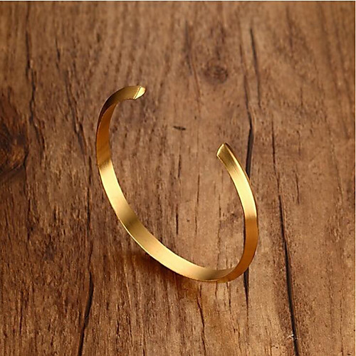 Men's Women's Cuff Bracelet Geometrical Fashion Stainless Steel Bracelet Jewelry Gold / Black / Silver For Wedding Gift Daily Masquerade Engagement Party Prom
Men's Women's Cuff Bracelet Geometrical Fashion Stainless Steel Bracelet Jewelry Gold / Black / Silver For Wedding Gift Daily Masquerade Engagement Party Prom