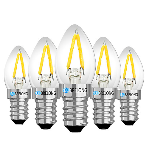 BRELONG 5 pc E14 2W Dimmable LED Filament Light Bulb AC110V /AC 220V Warm White
BRELONG 5 pc E14 2W Dimmable LED Filament Light Bulb AC110V /AC 220V Warm White