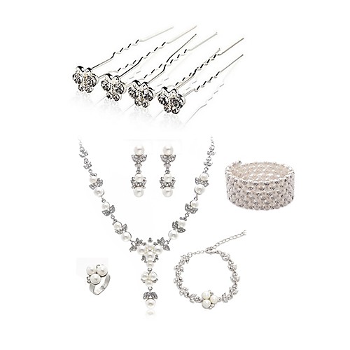 Women's Hair Sticks Bridal Jewelry Sets Butterfly European Fashion Imitation Pearl Imitation Diamond Earrings Jewelry White For Wedding Party
Women's Hair Sticks Bridal Jewelry Sets Butterfly European Fashion Imitation Pearl Imitation Diamond Earrings Jewelry White For Wedding Party
