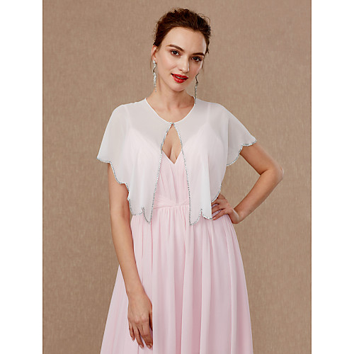 Sleeveless Chiffon Wedding / Party / Evening Women's Wrap With Sequin / Buckle Capelets
Sleeveless Chiffon Wedding / Party / Evening Women's Wrap With Sequin / Buckle Capelets