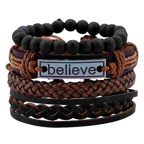 Men's Women's Wrap Bracelet Leather Bracelet Layered Rope Simple Hemp Rope Bracelet Jewelry Brown For Daily
Men's Women's Wrap Bracelet Leather Bracelet Layered Rope Simple Hemp Rope Bracelet Jewelry Brown For Daily