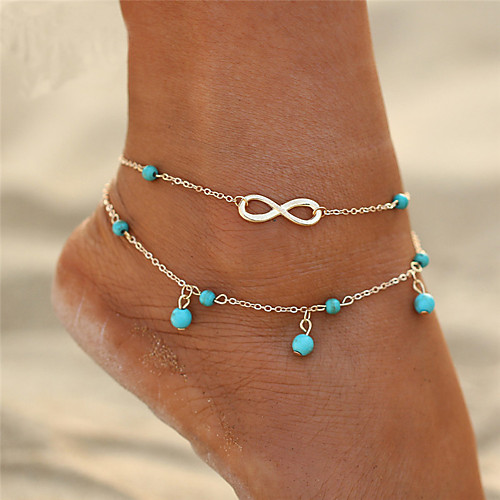 silver anklet feet