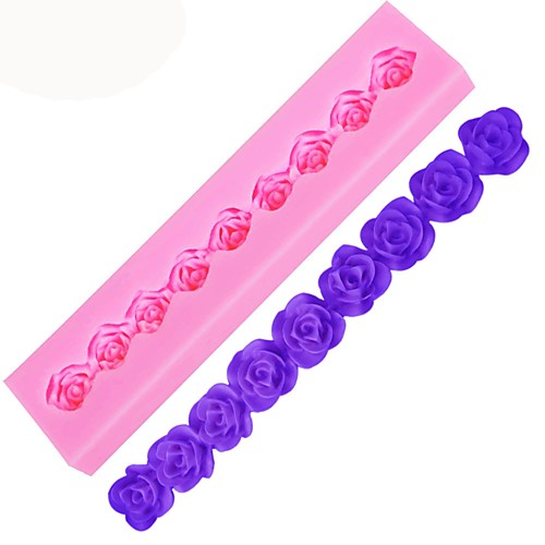 Roses Band Cake Silicone Mold Long Fondant Chocolate Mould Baking Decoration Tool
Roses Band Cake Silicone Mold Long Fondant Chocolate Mould Baking Decoration Tool