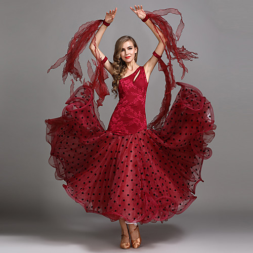 Ballroom Dance Dresses Women's Training / Performance Lace / Milk Fiber Criss Cross / Braided Strap Sleeveless High Dress / Bracelets
Ballroom Dance Dresses Women's Training / Performance Lace / Milk Fiber Criss Cross / Braided Strap Sleeveless High Dress / Bracelets
