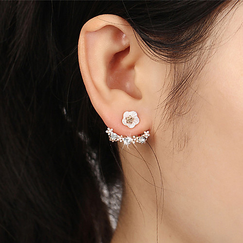 Women's Crystal Stud Earrings Jacket Earrings Silver Plated Gold Plated Earrings Flower Daisy Ladies Sweet Jewelry Gold / Silver / Rose Gold For Party / Evening Evening Party
Women's Crystal Stud Earrings Jacket Earrings Silver Plated Gold Plated Earrings Flower Daisy Ladies Sweet Jewelry Gold / Silver / Rose Gold For Party / Evening Evening Party